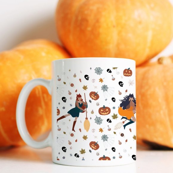 SimplyBeverly Other - Halloween Witches 11 Oz White Mug